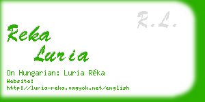 reka luria business card