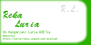 reka luria business card